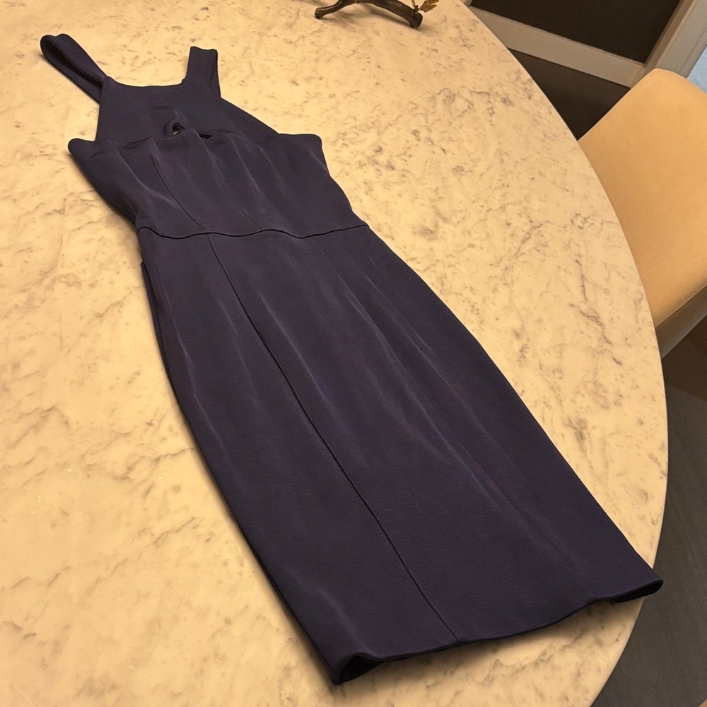 Burberry Navy Midi Dress - Picture 3 of 9
